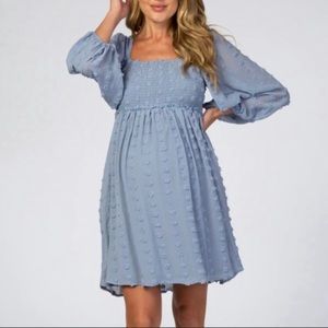 Vici Dolls light blue puff sleeve dress- size small